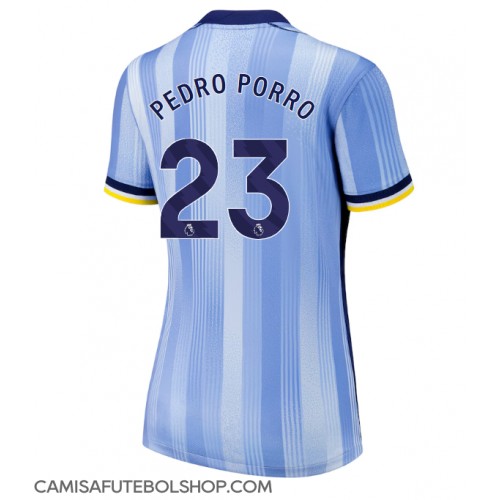 Camisa de time de futebol Tottenham Hotspur Pedro Porro #23 Replicas 2º Equipamento Feminina 2024-25 Manga Curta